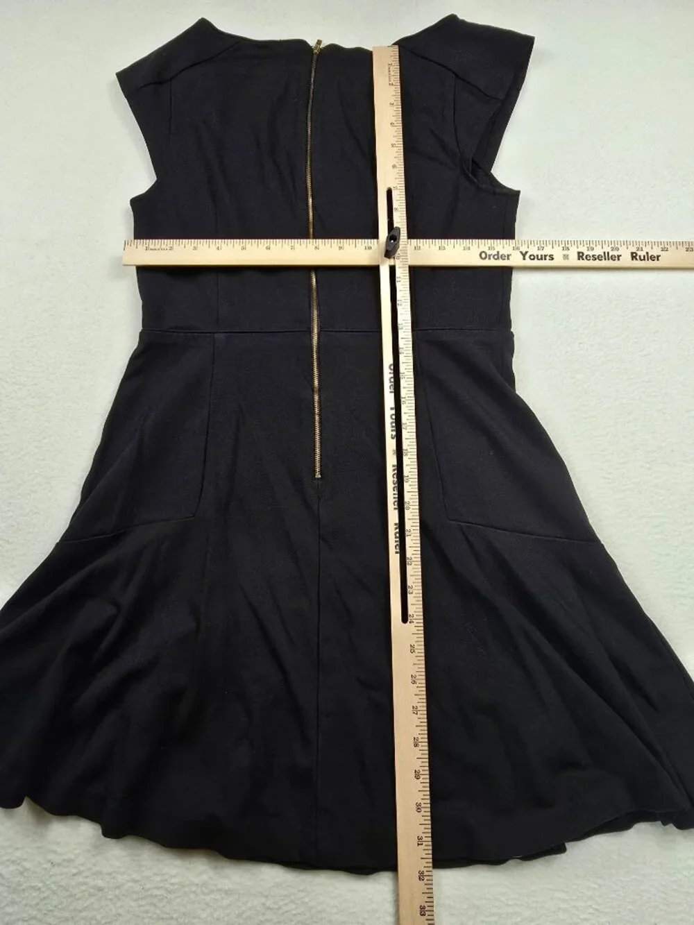 Banana Republic Black Fit & Flare Sleeveless Dress Size 10 - Picture 4 of 4